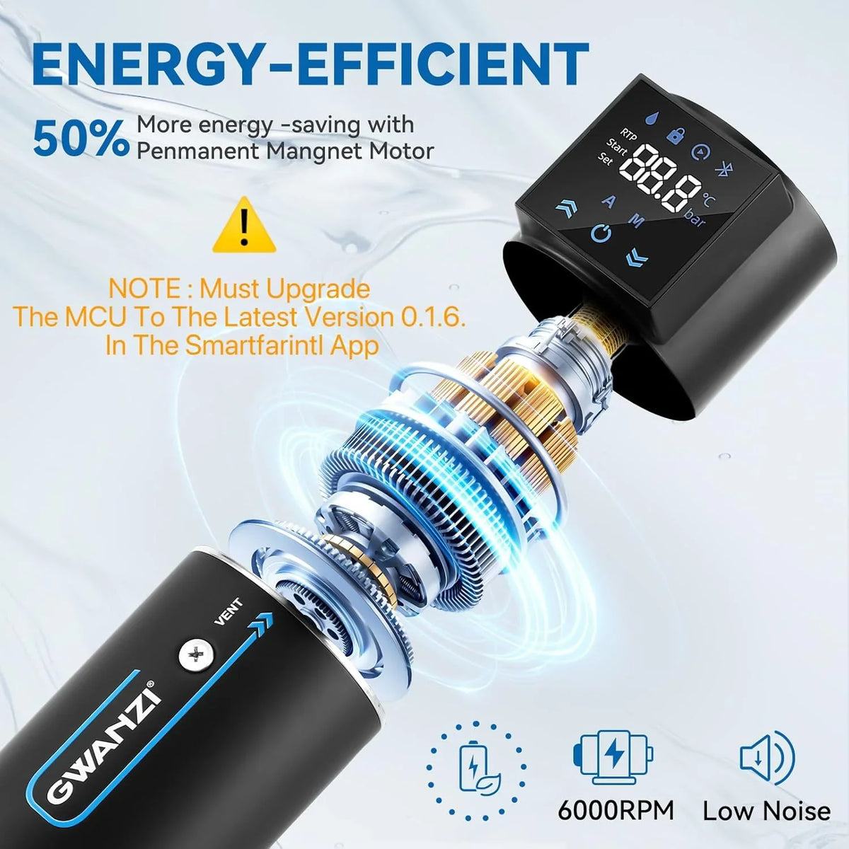 Water pressure booster pump 115 volts 90 pounds per square inch automatic permanent magnet motor constant pressure wireless application control low noise compact design suitable for residences, villas, apartments
