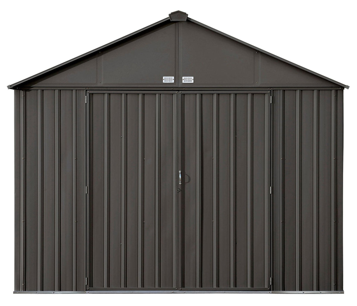 EZEE Galvanized Steel Storage Shed, Charcoal, 10-ft x 8-ft