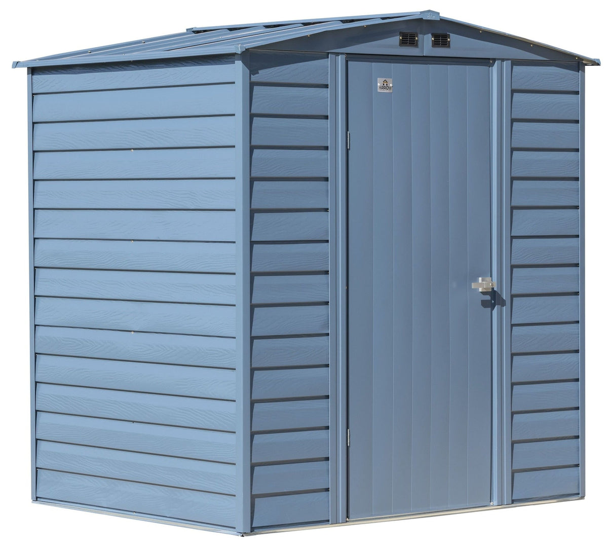 Select Galvanized Steel Storage Shed, Blue Grey, 6-ft x 5-ft