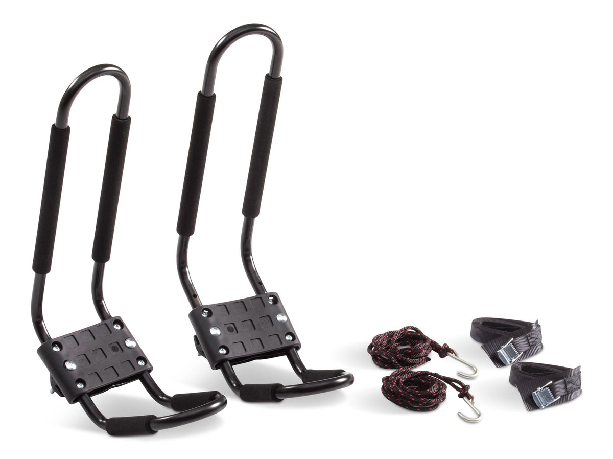 Universal J-Rack Rooftop Mount Kayak Carrier, 2 Kayak Storage Capacity, Black