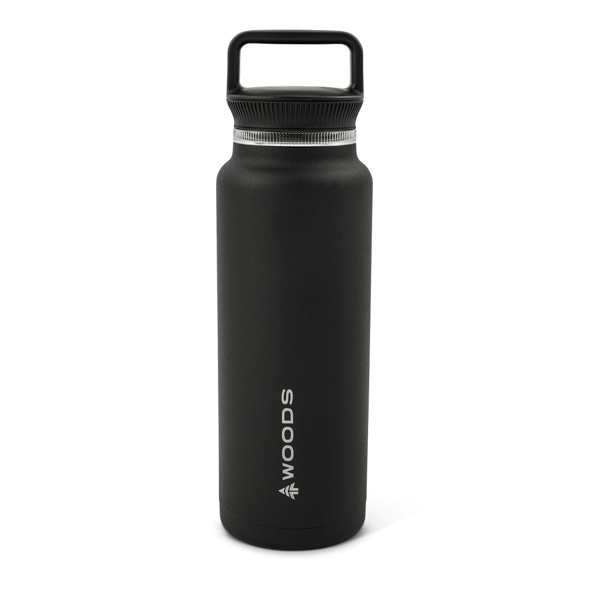 Double Wall Insulated Stainless Steel Portable Reusable Water Bottle with Top Handle, BPA-Free, 50-oz
