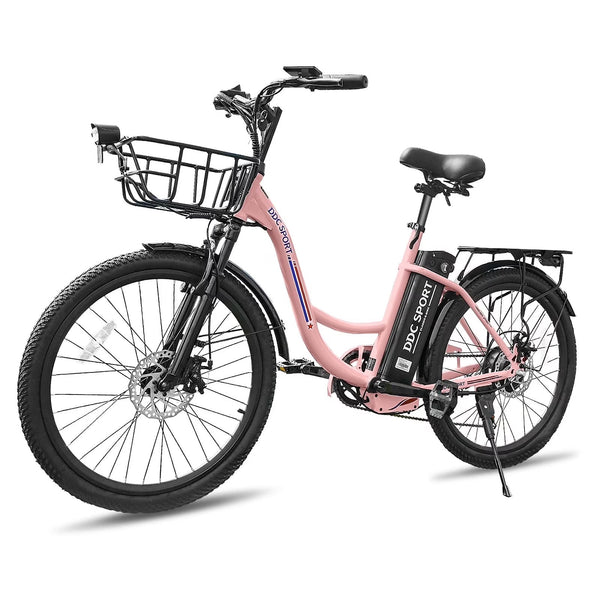 24 Inch Cruiser Electric Bike, E-Bike for Adults, Ebike with 36V 10.4AH Removable Battery, Step Through Ebike for Women Men,City Electric... D6090