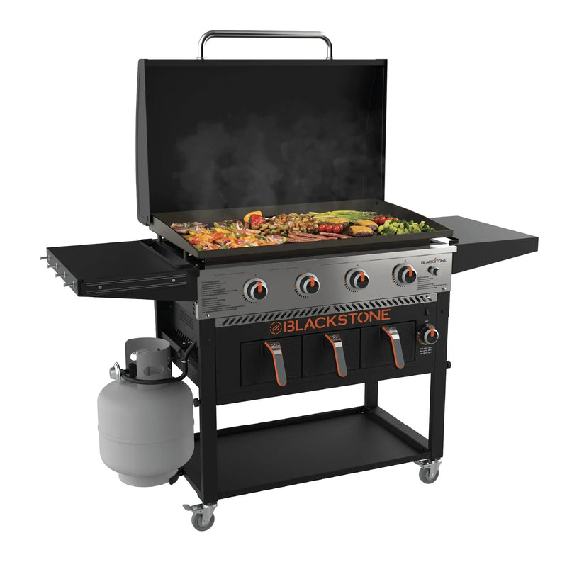4-Burner 36" Propane Outdoor Griddle with Air Fryer and Hood C4653