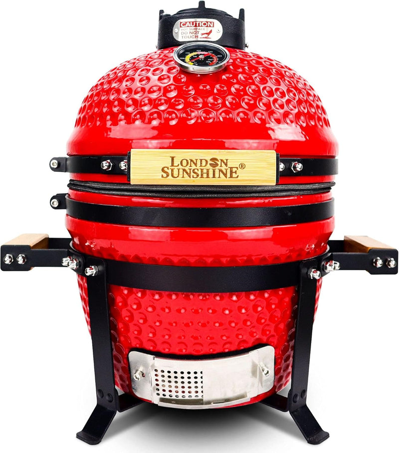 13-inch ceramic Kamodo charcoal barbecue grill - red O0523