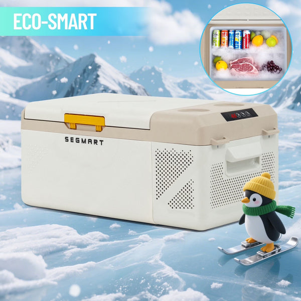 16.8QT Mini Fridge, Syngar Electric Cooler with 2 Plugs for Bedroom, Dorm RV Use, Portable Car Refrigerator for Camping, 60W, 24V/110V,... Y7099