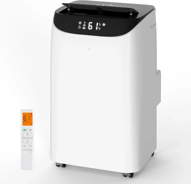 Portable Air Conditioner Cools Up to 700 Sq.Ft, 3-IN-1 Energy Efficient Portable AC Unit with Remote Control & Installation Kits for Large Room, Campervan, Office, Temporary Space D7931