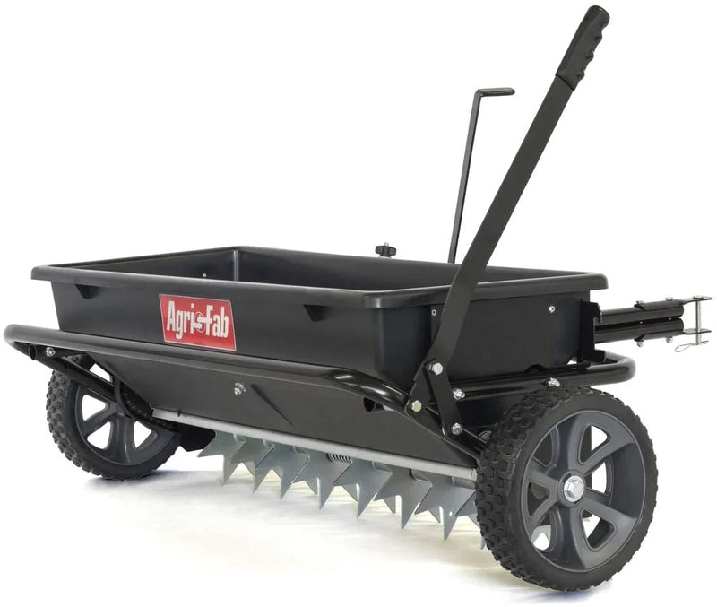 Tow-Behind Lawn & Garden Spiker/Seeder/Drop Spreader for Seed,Fertilizer, Salt, Ice Melt; Designed to Pull Behind Lawn & Garden Tractors Q7630