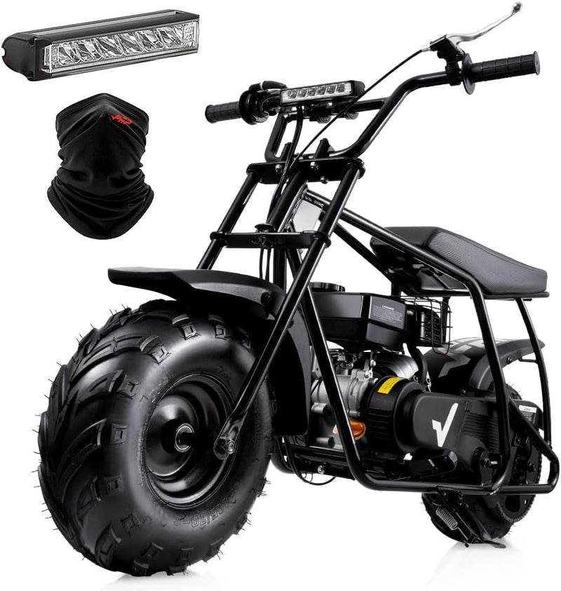 Mini Dirt Bike GMB100, 99 CC Gas Powered Mini Bike 4 Stroke 3HP, Off Road Mini Bikes for Kids and Adult, Trail Bike Up to 24 Mph, Weight Support Up to 185 LBS (Black) V0427