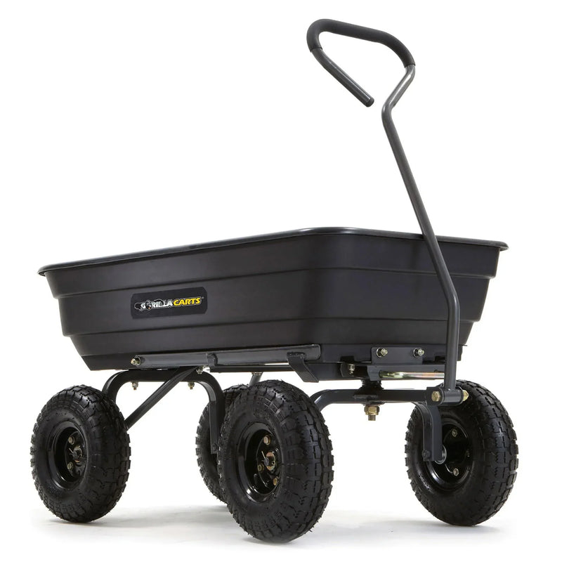 Poly Garden Dump Cart with Easy to Assemble Steel Frame U4981