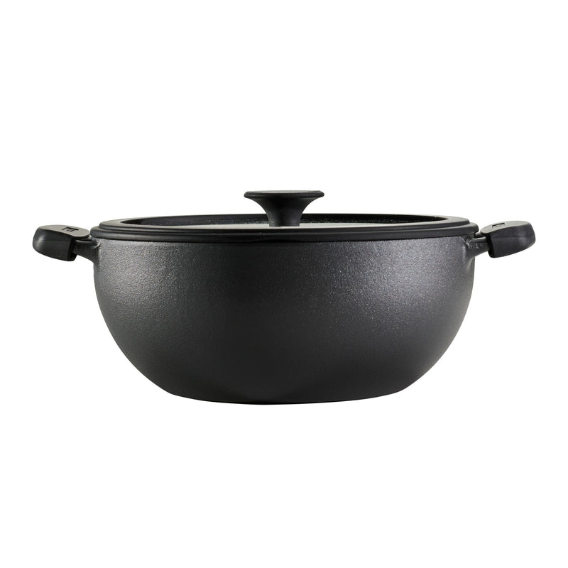 4.8 Qt Pre-Seasoned Cast Iron Kadai with Lid R5545