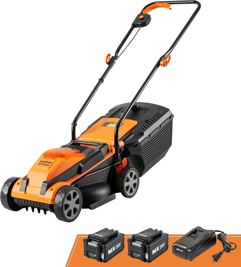 Cordless 13-Inch Lawn Mower 24V Max with 2X4.0Ah Battery and a Charger N8396