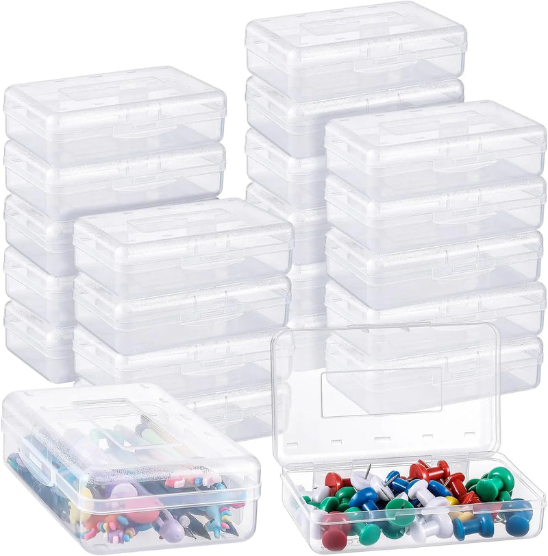 100-piece set. Large-capacity transparent pencil case. Large-capacity hard plastic crayon case. Large-capacity classroom storage box. Suitable for both boys and girls (in various colors) P5090