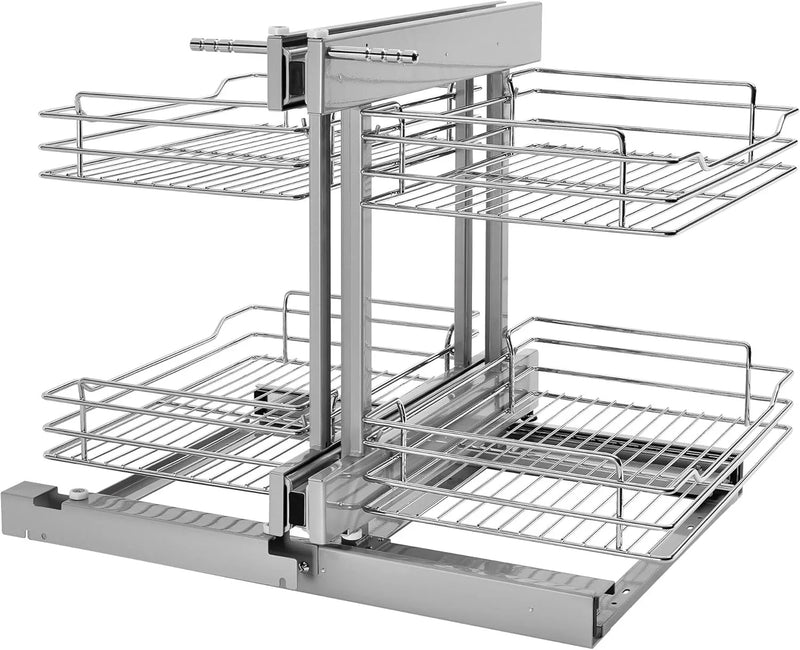 18-inch double-layer removable shelves with 4 shelves, silver color T5833