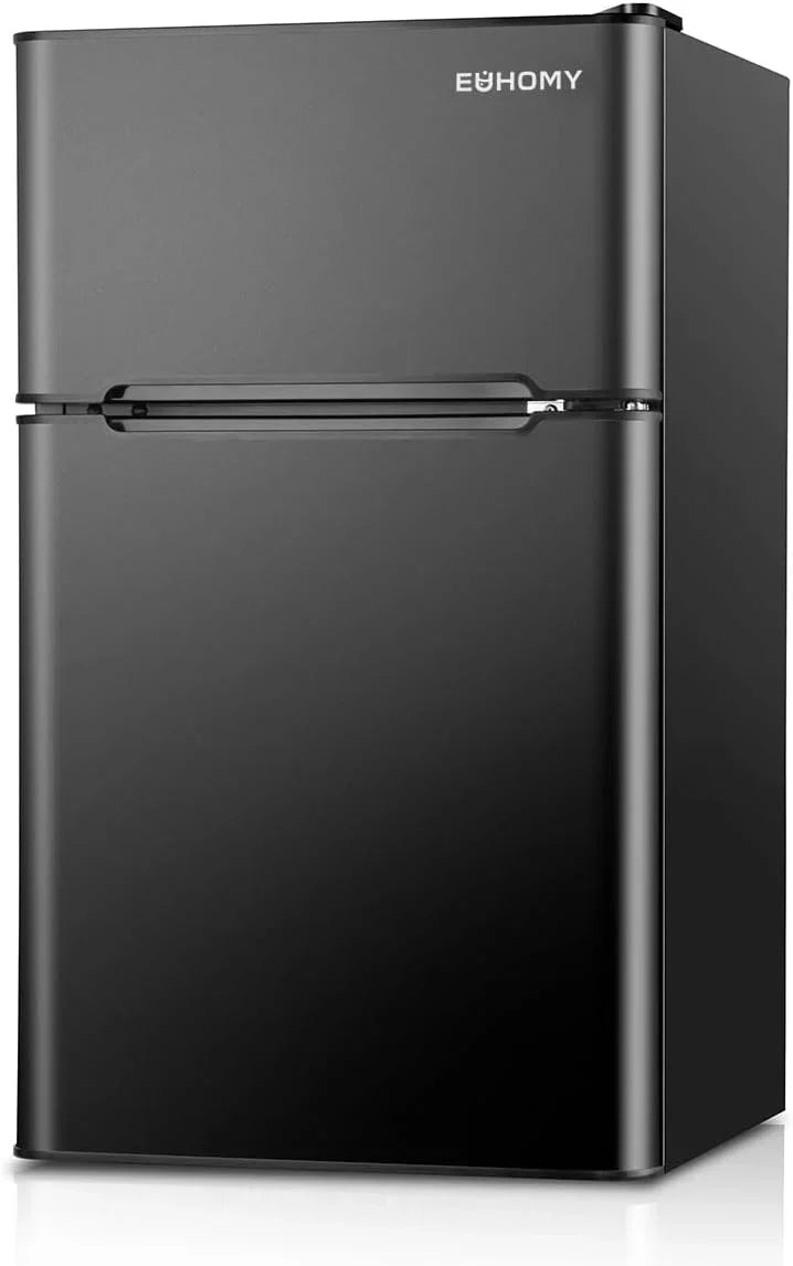 Euhomy Mini Fridge with Freezer, 3.2 Cu.Ft Mini Refrigerator with Freezer T1528