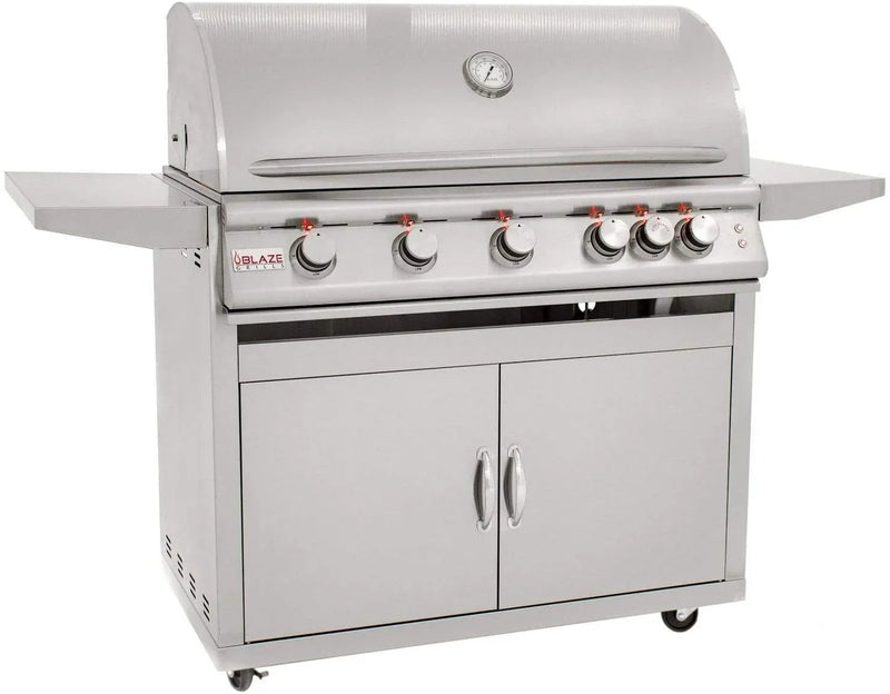 Blaze Freestanding Grill with Lights (BLZ-5LTE2-LP-BLZ-5-CART), 40-inch, Propane Gas Y4383