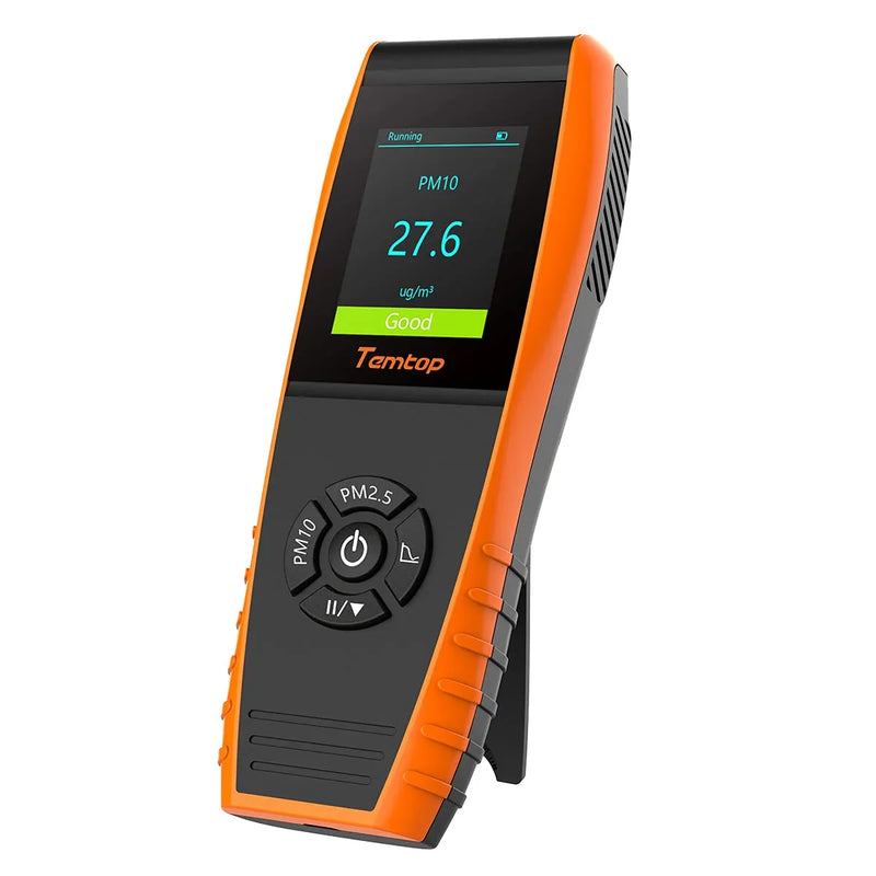 Air Quality Monitor PM2.5 PM10 Particle Counter, Formaldehyde, Temperature, Humidity, TVOC AQI Tester for Indoor/Outdoor Air Pollution Detection w/Data Export P3293