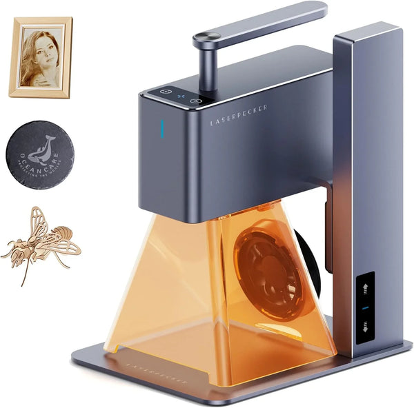 Light engraving machine, with wheels, portable and handheld laser engraving machine, suitable for engraving on wood, metal, leather and plexiglass. Laser cutting kit, equipped with multi-functional rotating wheels. G3134