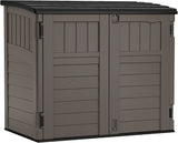 34 Cu. Ft. Horizontal Shed for Outdoor Storage w/Locking System, Stoney/Black