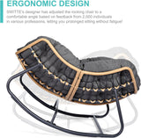 Outdoor swaying egg chair, indoor Papasan chair, rattan rocking chair, modern royal-style bedroom, living room, porch, garden, lawn chair - blue version