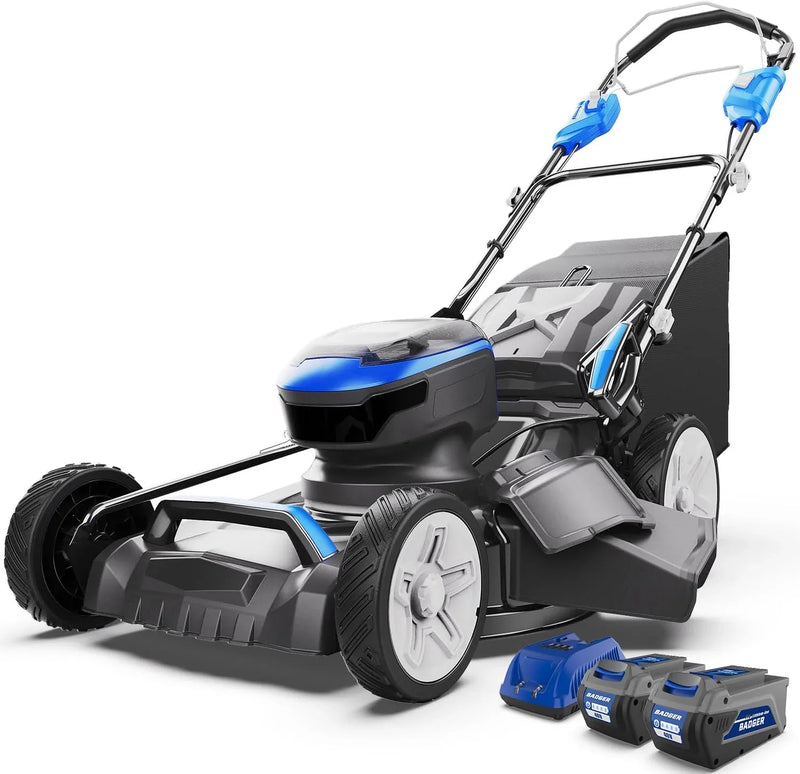 Lawn Mower 40V Brushless 18" Cordless, 5 Cutting Height Adjustments Electric Lawn Mower, Quickly Folding Within 5’s, 4.0AH Battery and Super Charger Included. B3923