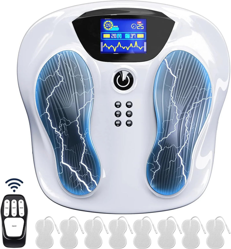 Professional Edition Foot Neuromuscular Stimulator, an electric stimulation/percutaneous nerve electrical stimulation foot massager used to relieve pain caused by nerve disorders and promote blood circulation in the legs. TENS Muscle H3524