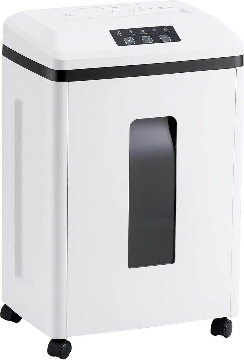 Professional Commercial Paper Shredder: P-7 Security Super Micro-Cut 1x1.7mm 7 Sheets/CDs/Cards/Staples 6-Gal Bin Heavy Duty for Home/Office/Industrial/Business Use-Confidential Documents L1861