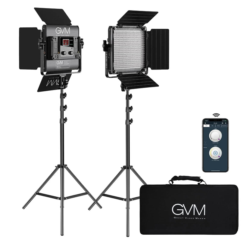 2 Pack LED Video Lighting Kits with APP Control C7763