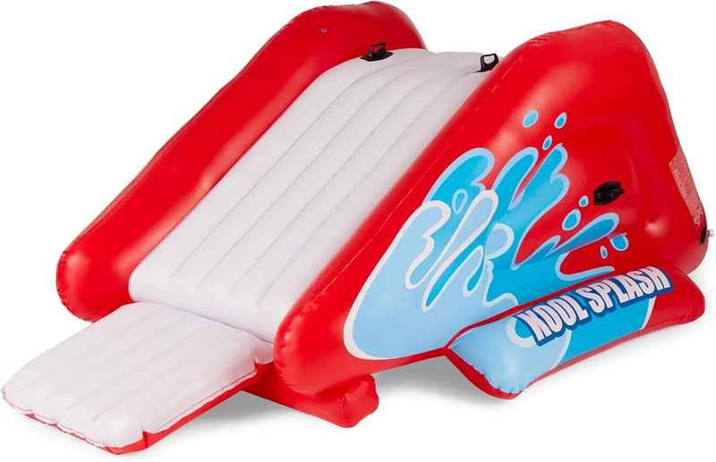 Kool Splash Inflatable Water Slide Swimming Pool Play Center with Built in Sprayers for Kids and Adults, Ages 6 and Up, Blue M8595