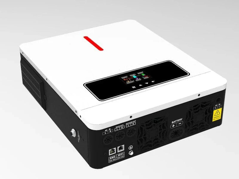 3600W Hybrid Pure Sine Wave Power Inverter with 120A MPPT Solar Charger .dc 24V to ac 110v 60HZ Solar Converter for Home,Car ＆Cabin (DC24V(Range20V-30V) 3600VA) S4957