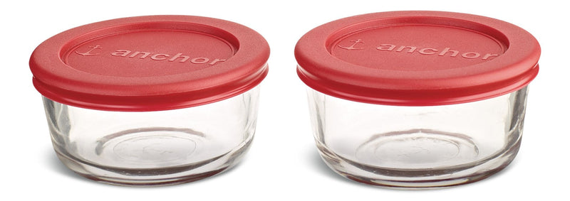 Glass Storage Container Set with Lids, 2 Count W1899