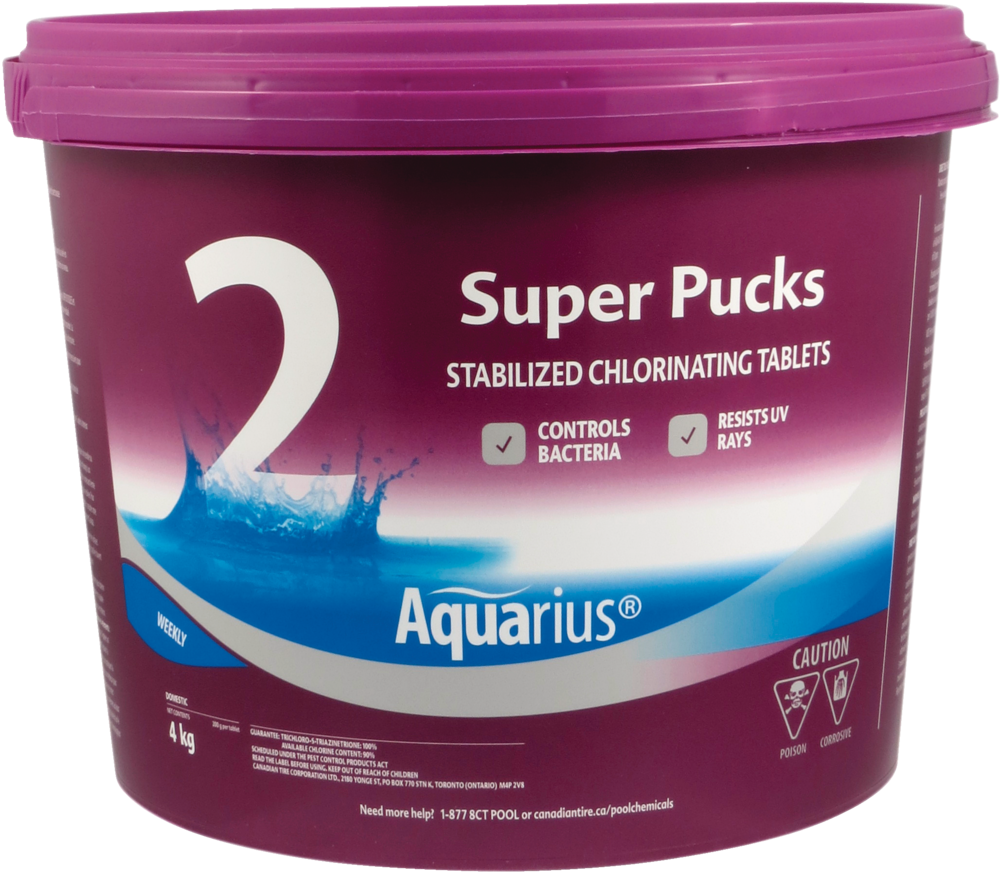 Super Pucks Water Stabilized Chlorinating Tablets, 4-kg