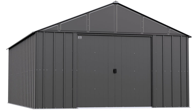 Classic 12x17-ft Charcoal Corrosion-Resistant Metal Shed F9771