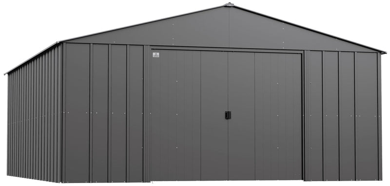 Classic 14x17-ft Charcoal Corrosion-Resistant Steel Shed I3021