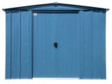 Classic Galvanized Steel Storage Shed, Blue Grey, 8-ft x 6-ft