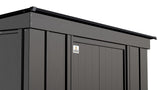 Classic Galvanized Steel Storage Shed, Charcoal, 8-ft x 4-ft