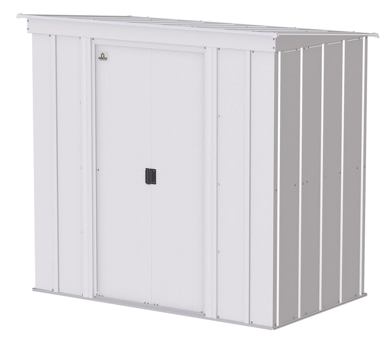 Classic Galvanized Steel Storage Shed, Flute Grey, 6-ft x 4-ft F5065