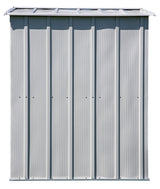 Classic Galvanized Steel Storage Shed, Flute Grey, 6-ft x 5-ft