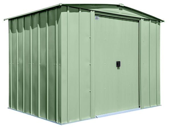 Classic Galvanized Steel Storage Shed, Sage Green, 8-ft x 6-ft X8866