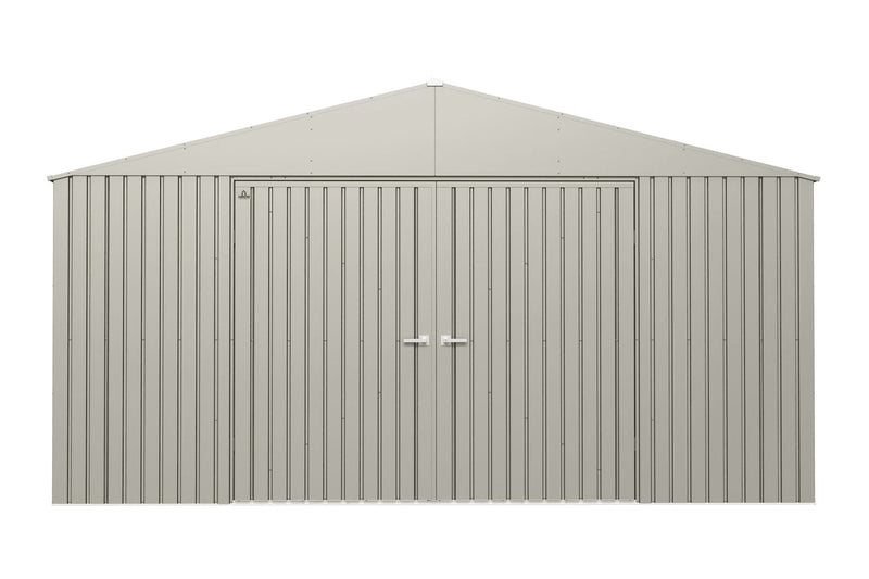 Elite 14x12-ft Cool Grey Weather-Resistant Steel Shed Y5653