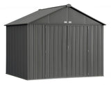 EZEE Galvanized Steel Storage Shed, Charcoal, 10-ft x 8-ft