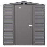 Select Galvanized Steel Storage Shed, Charcoal, 6-ft x 7-ft