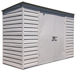 Select Galvanized Steel Storage Shed, Flute Grey, 10-ft x 4-ft