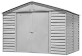 Select Galvanized Steel Storage Shed, Flute Grey, 10-ft x 8-ft