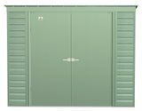 Select Galvanized Steel Storage Shed, Sage Green, 8-ft x 4-ft