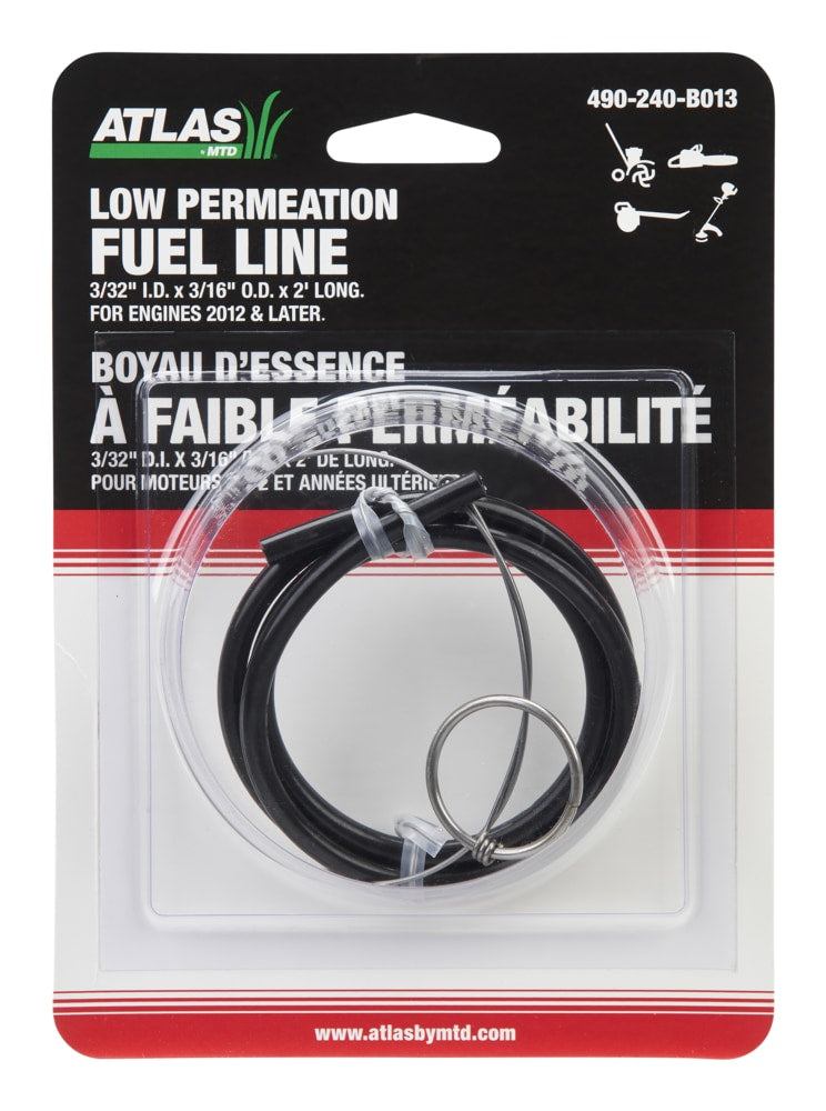 Lawn Tractor Replacement Fuel Line with Tool, 2-ft3/32-in I.D. x 3/16-in O.D. x 2-in F0918