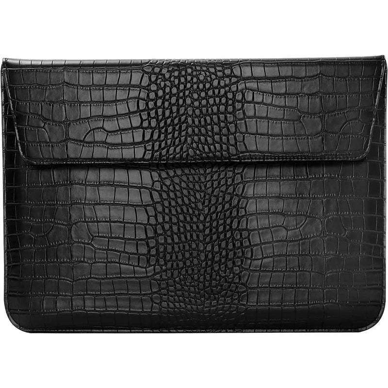 Black Faux Crocodile Laptop Sleeve Case Z8444