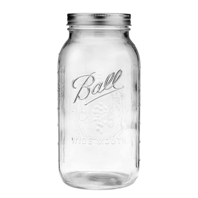 Wide Mouth Half Gallon Glass Mason Jar, 64-oz/1.89-L, 6-pk G5746