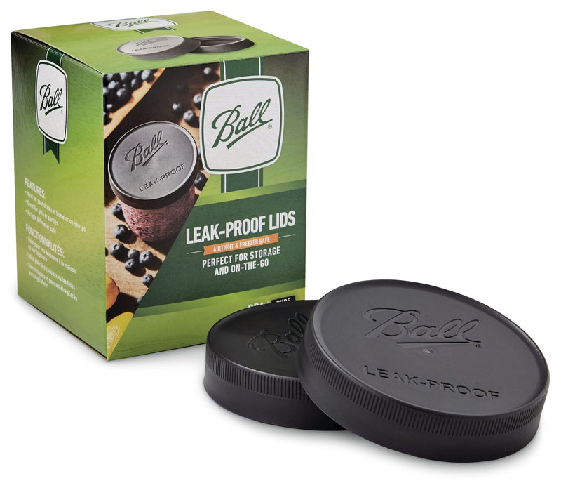 Wide Mouth Plastic Leakproof Storage Lids for Mason Jars, 6-pk I3305