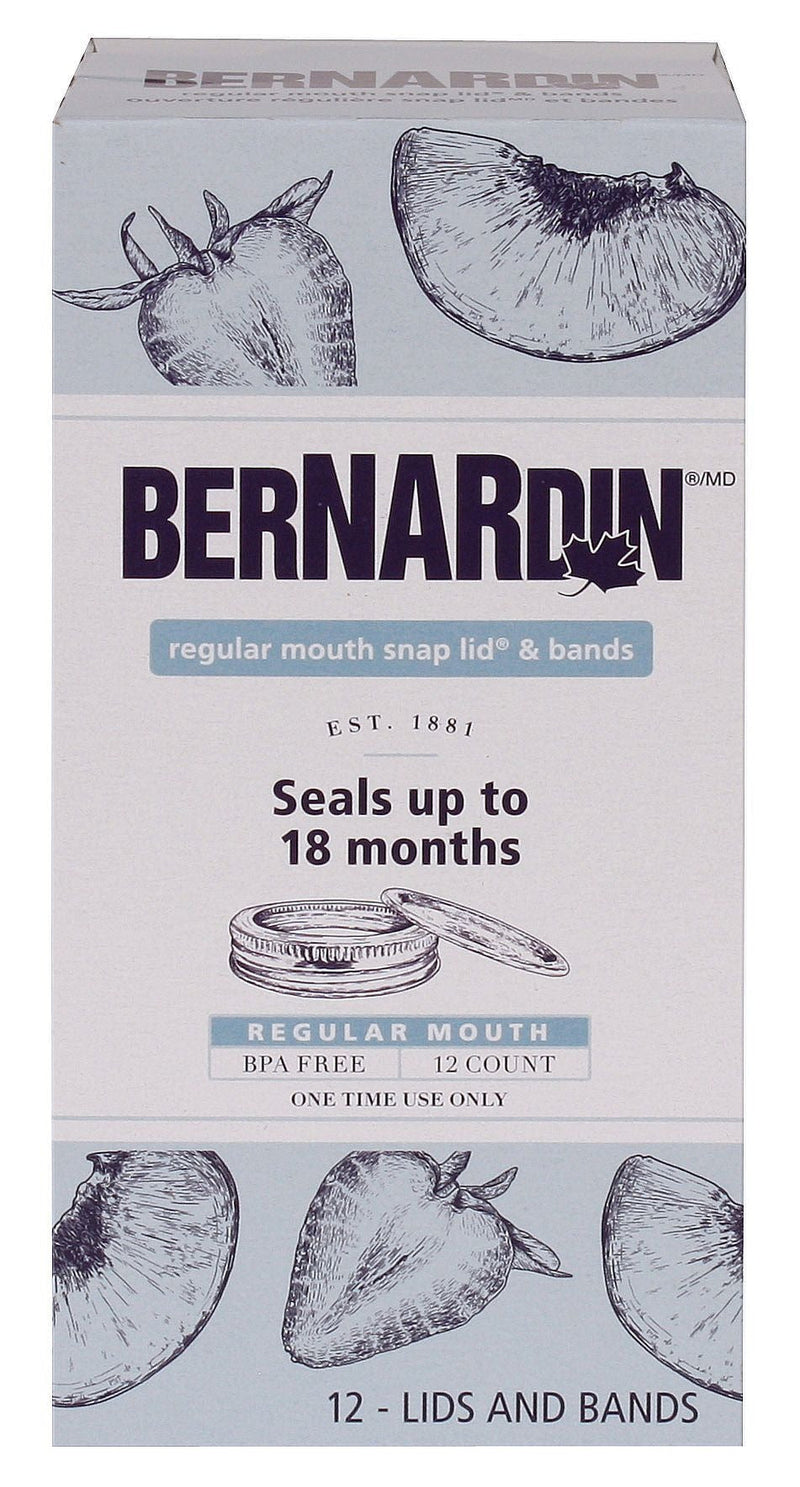 Regular Mouth Replacement Snap Lids and Bands for Mason Jars, 12-pk S1072