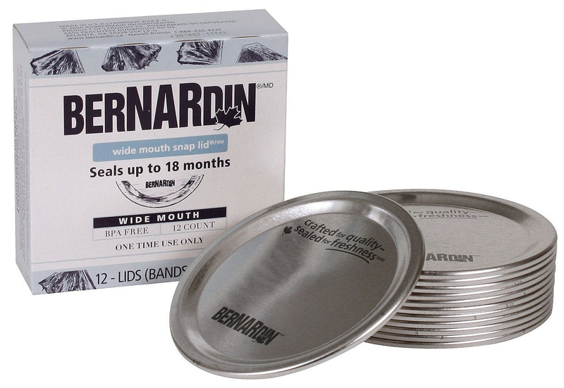 Wide Mouth Replacement Snap Lids for Mason Jars, 12-pk C2865